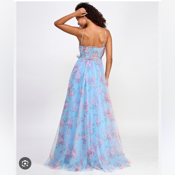 Love shack fancy look a like Floral mesh tulle bustier dress - Picture 2 of 5